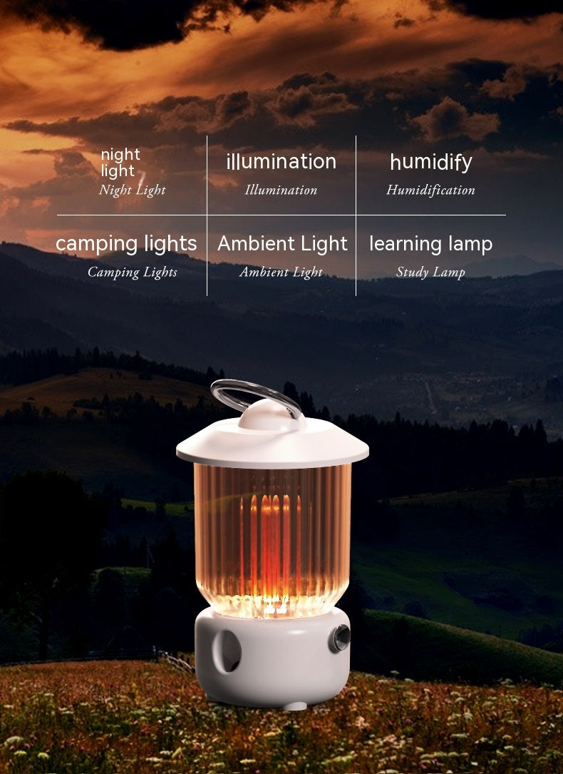 Kerosene Lamp Humidifier USB Rechargeable Multifunctional Small Humidifier